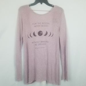 Daytrip long sleeve open back top sweater purple